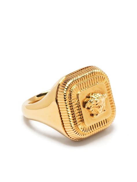 versace mens signet ring|More.